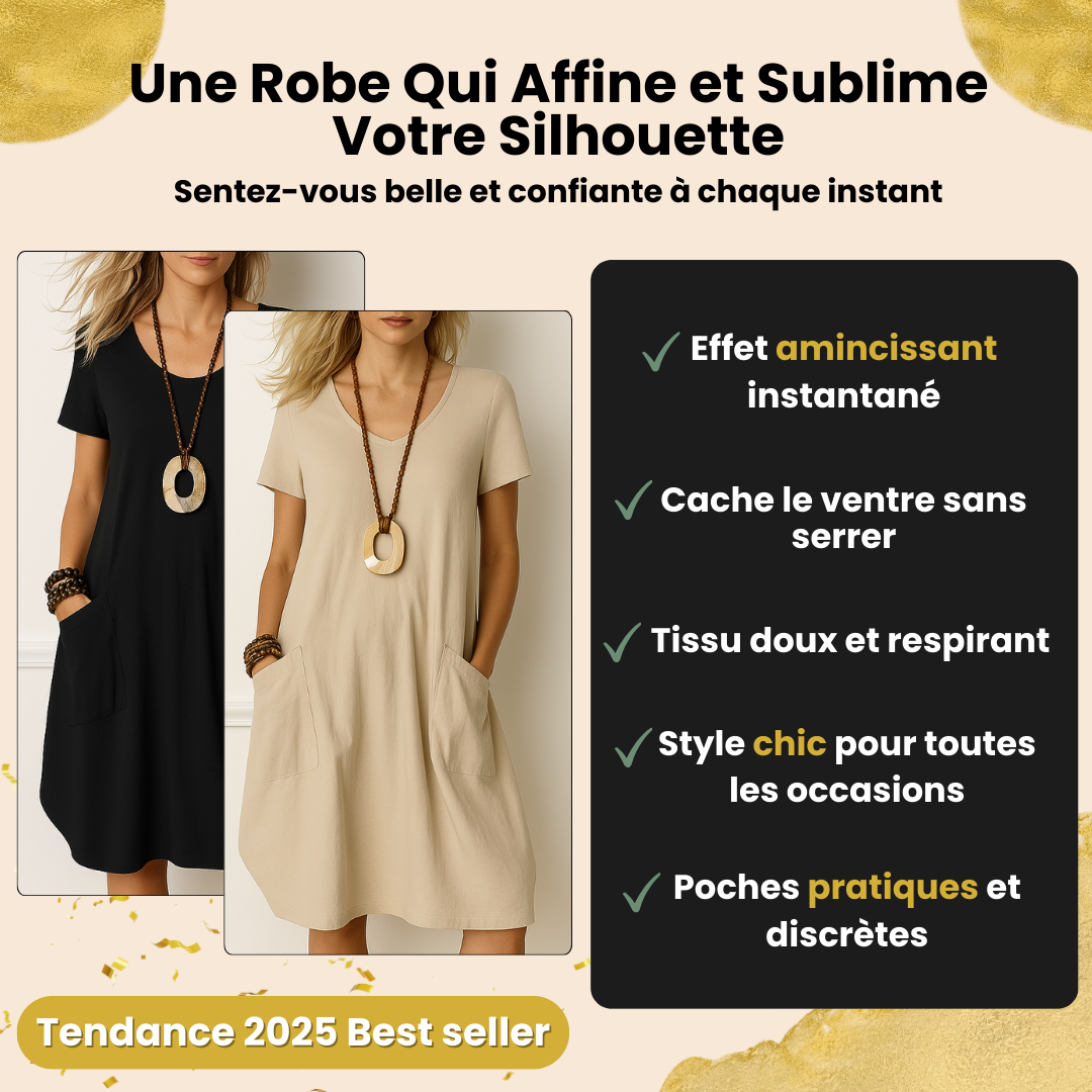 Sophie - Robe Élégante avec Couverture Subtile du Ventre